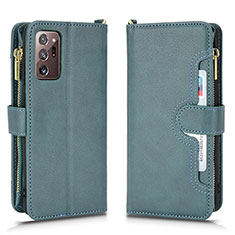 Coque Portefeuille Livre Cuir Etui Clapet BY2 pour Samsung Galaxy Note 20 Ultra 5G Vert