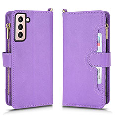 Coque Portefeuille Livre Cuir Etui Clapet BY2 pour Samsung Galaxy S23 Plus 5G Violet