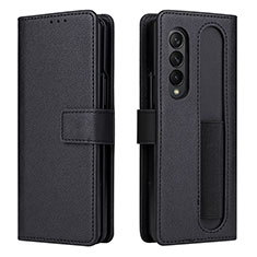 Coque Portefeuille Livre Cuir Etui Clapet BY2 pour Samsung Galaxy Z Fold3 5G Noir