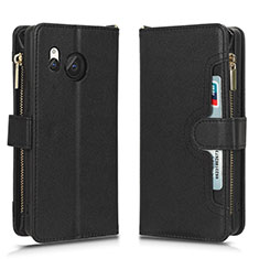 Coque Portefeuille Livre Cuir Etui Clapet BY2 pour Sharp Aquos R8 Noir