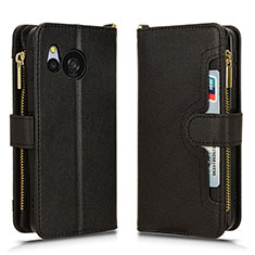 Coque Portefeuille Livre Cuir Etui Clapet BY2 pour Sharp Aquos Sense8 Noir