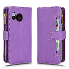 Coque Portefeuille Livre Cuir Etui Clapet BY2 pour Sharp Aquos Sense8 Violet