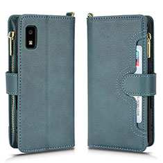 Coque Portefeuille Livre Cuir Etui Clapet BY2 pour Sharp Aquos wish Vert