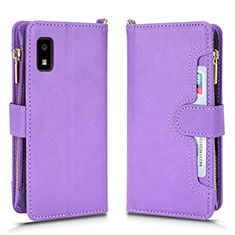 Coque Portefeuille Livre Cuir Etui Clapet BY2 pour Sharp Aquos wish Violet