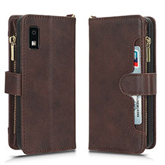 Coque Portefeuille Livre Cuir Etui Clapet BY2 pour Sharp Aquos wish3 Marron