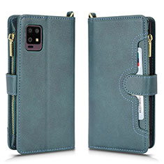 Coque Portefeuille Livre Cuir Etui Clapet BY2 pour Sharp Aquos Zero6 Vert