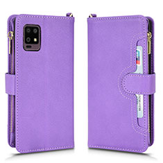 Coque Portefeuille Livre Cuir Etui Clapet BY2 pour Sharp Aquos Zero6 Violet