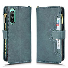 Coque Portefeuille Livre Cuir Etui Clapet BY2 pour Sony Xperia 10 IV SO-52C Vert