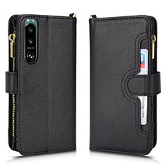 Coque Portefeuille Livre Cuir Etui Clapet BY2 pour Sony Xperia 5 III Noir