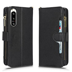 Coque Portefeuille Livre Cuir Etui Clapet BY2 pour Sony Xperia 5 IV Noir