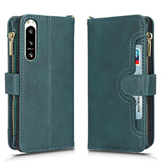 Coque Portefeuille Livre Cuir Etui Clapet BY2 pour Sony Xperia 5 IV Vert