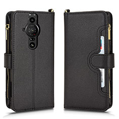 Coque Portefeuille Livre Cuir Etui Clapet BY2 pour Sony Xperia PRO-I Noir