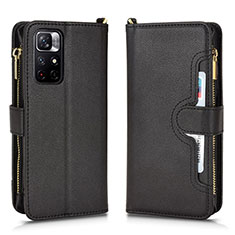 Coque Portefeuille Livre Cuir Etui Clapet BY2 pour Xiaomi Poco M4 Pro 5G Noir