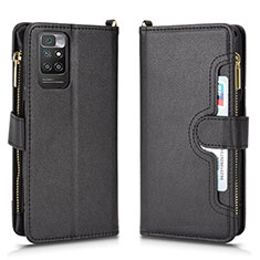 Coque Portefeuille Livre Cuir Etui Clapet BY2 pour Xiaomi Redmi 10 (2022) Noir