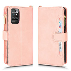 Coque Portefeuille Livre Cuir Etui Clapet BY2 pour Xiaomi Redmi 10 (2022) Or Rose