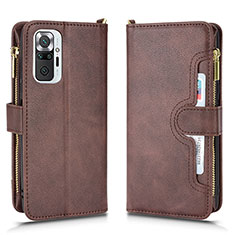 Coque Portefeuille Livre Cuir Etui Clapet BY2 pour Xiaomi Redmi Note 10 Pro 4G Marron