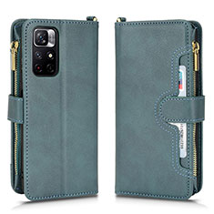 Coque Portefeuille Livre Cuir Etui Clapet BY2 pour Xiaomi Redmi Note 11 5G Vert