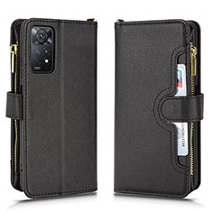 Coque Portefeuille Livre Cuir Etui Clapet BY2 pour Xiaomi Redmi Note 11 Pro 4G Noir