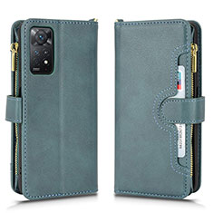 Coque Portefeuille Livre Cuir Etui Clapet BY2 pour Xiaomi Redmi Note 11 Pro 5G Vert