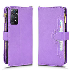 Coque Portefeuille Livre Cuir Etui Clapet BY2 pour Xiaomi Redmi Note 11 Pro 5G Violet