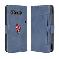 Coque Portefeuille Livre Cuir Etui Clapet BY3 pour Asus ROG Phone 3 Bleu