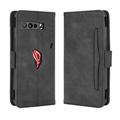 Coque Portefeuille Livre Cuir Etui Clapet BY3 pour Asus ROG Phone 3 Noir