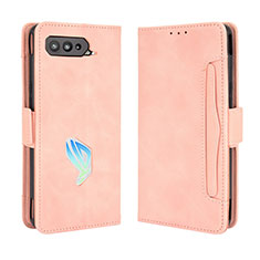 Coque Portefeuille Livre Cuir Etui Clapet BY3 pour Asus ROG Phone 5 Pro Rose