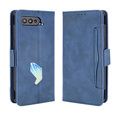 Coque Portefeuille Livre Cuir Etui Clapet BY3 pour Asus ROG Phone 5s Bleu