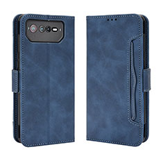 Coque Portefeuille Livre Cuir Etui Clapet BY3 pour Asus ROG Phone 6 Bleu