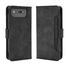 Coque Portefeuille Livre Cuir Etui Clapet BY3 pour Asus ROG Phone 6 Noir