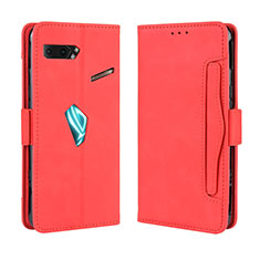 Coque Portefeuille Livre Cuir Etui Clapet BY3 pour Asus ROG Phone II ZS660KL Rouge