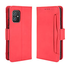 Coque Portefeuille Livre Cuir Etui Clapet BY3 pour Asus Zenfone 8 ZS590KS Rouge