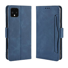 Coque Portefeuille Livre Cuir Etui Clapet BY3 pour Google Pixel 4 Bleu