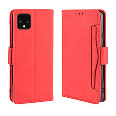 Coque Portefeuille Livre Cuir Etui Clapet BY3 pour Google Pixel 4 Rouge