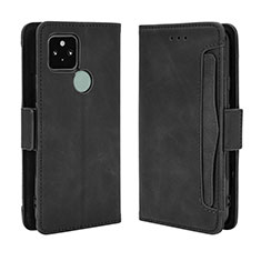 Coque Portefeuille Livre Cuir Etui Clapet BY3 pour Google Pixel 5 Noir