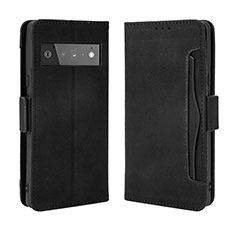 Coque Portefeuille Livre Cuir Etui Clapet BY3 pour Google Pixel 6 5G Noir