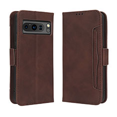 Coque Portefeuille Livre Cuir Etui Clapet BY3 pour Google Pixel 8 Pro 5G Marron