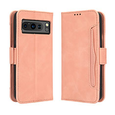 Coque Portefeuille Livre Cuir Etui Clapet BY3 pour Google Pixel 8 Pro 5G Rose