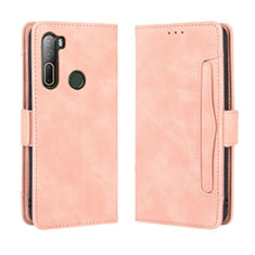 Coque Portefeuille Livre Cuir Etui Clapet BY3 pour HTC U20 5G Rose