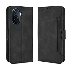 Coque Portefeuille Livre Cuir Etui Clapet BY3 pour Huawei Enjoy 50 Noir