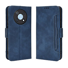 Coque Portefeuille Livre Cuir Etui Clapet BY3 pour Huawei Enjoy 50 Pro Bleu