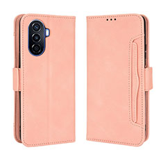 Coque Portefeuille Livre Cuir Etui Clapet BY3 pour Huawei Enjoy 50 Rose