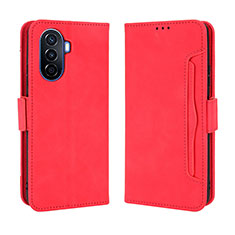 Coque Portefeuille Livre Cuir Etui Clapet BY3 pour Huawei Enjoy 50 Rouge