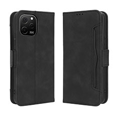 Coque Portefeuille Livre Cuir Etui Clapet BY3 pour Huawei Enjoy 50z Noir