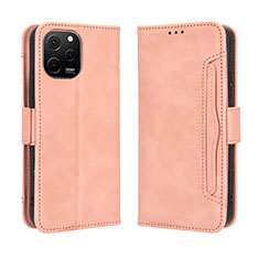 Coque Portefeuille Livre Cuir Etui Clapet BY3 pour Huawei Enjoy 50z Rose