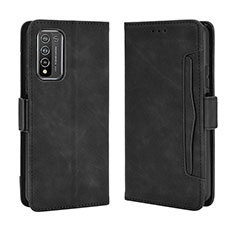 Coque Portefeuille Livre Cuir Etui Clapet BY3 pour Huawei Honor 10X Lite Noir