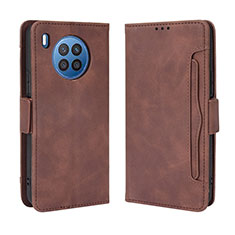 Coque Portefeuille Livre Cuir Etui Clapet BY3 pour Huawei Honor 50 Lite Marron