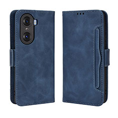 Coque Portefeuille Livre Cuir Etui Clapet BY3 pour Huawei Honor 60 5G Bleu