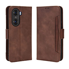 Coque Portefeuille Livre Cuir Etui Clapet BY3 pour Huawei Honor 60 5G Marron