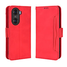 Coque Portefeuille Livre Cuir Etui Clapet BY3 pour Huawei Honor 60 5G Rouge